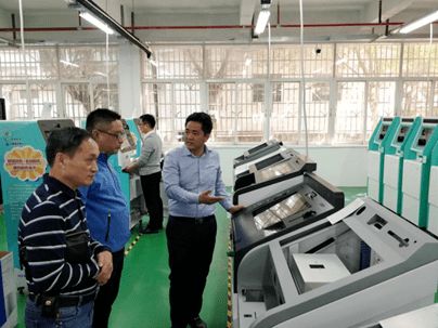陈潭一行赴广州力麒智能公司调研智慧政务终端装备与软件开发